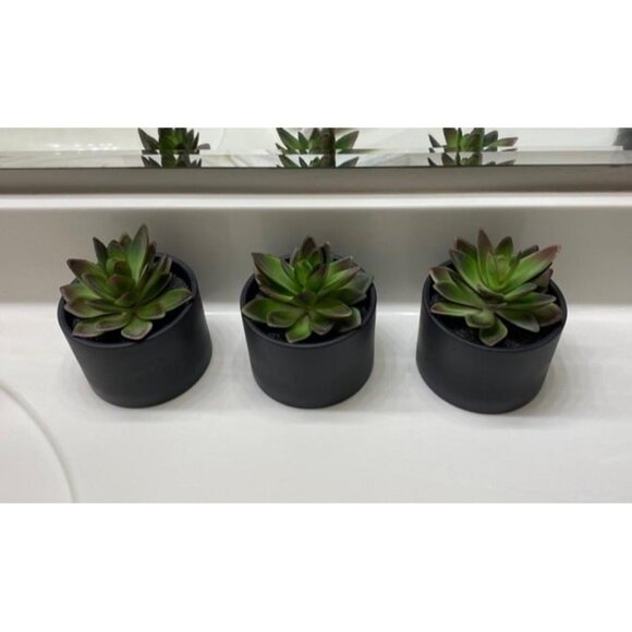 New Succulents Artificial Succulents in Ceramic Pots (3 Set) Realistic & Beautif - Picture 1 of 3